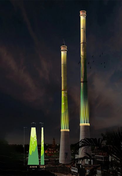 煙囪美化、煙囪彩繪