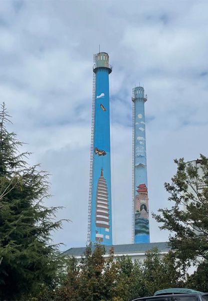 煙囪美化、煙囪彩繪