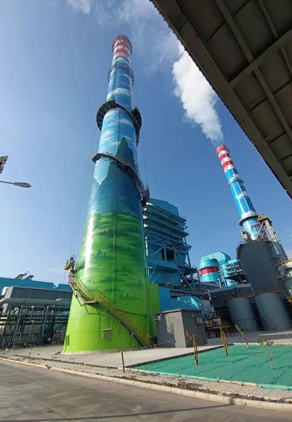 煙囪刷航標、煙囪刷涂料