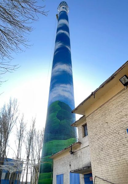 煙囪刷航標、煙囪刷涂料