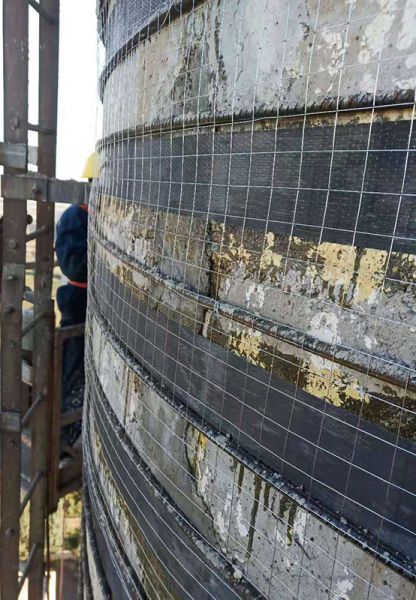 煙囪維修、煙囪加固